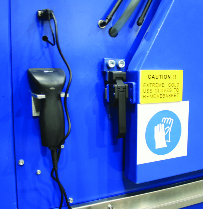 Barcode reader for Cryogenic Rubber Deflashing Machine